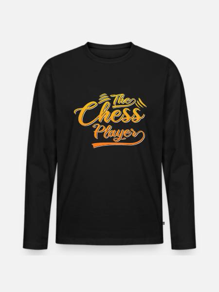 The chess player - Men's Premium Organic Long Sleeve Shirt - black