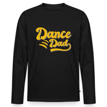 Cadeau Dancing Papa - T-shirt manches longues Premium bio Homme - noir - Devant - Nico (187cm)