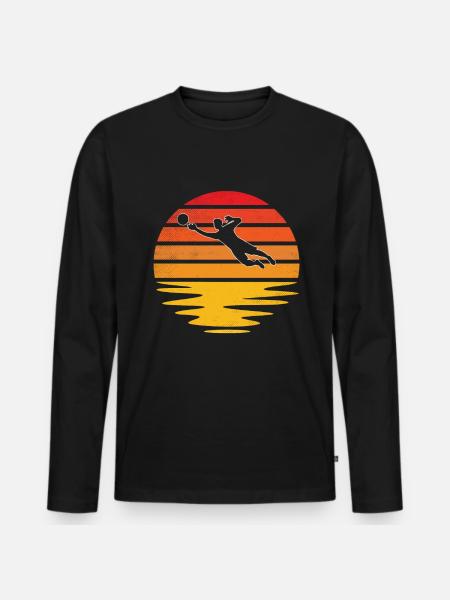 Goalkeeper Retro - Men's Premium Organic Long Sleeve Shirt - black