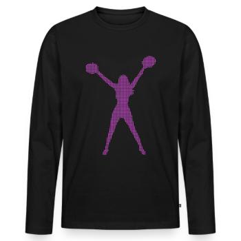 Cheerleading - T-shirt manches longues Premium bio Homme - noir - Devant - Nico (187cm)