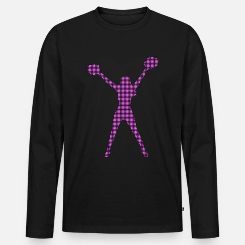 Cheerleading - Männer Premium Bio Langarmshirt - Schwarz