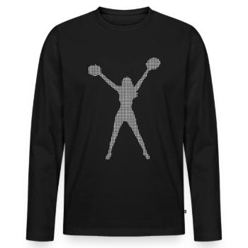 Cheerleading - Männer Premium Bio Langarmshirt - Schwarz - Vorne - Nico (187cm)