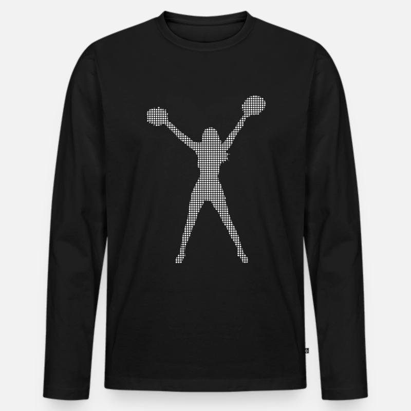 Cheerleading - Männer Premium Bio Langarmshirt - Schwarz