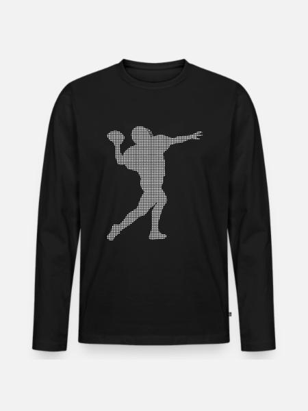 Football - Männer Premium Bio Langarmshirt - Schwarz
