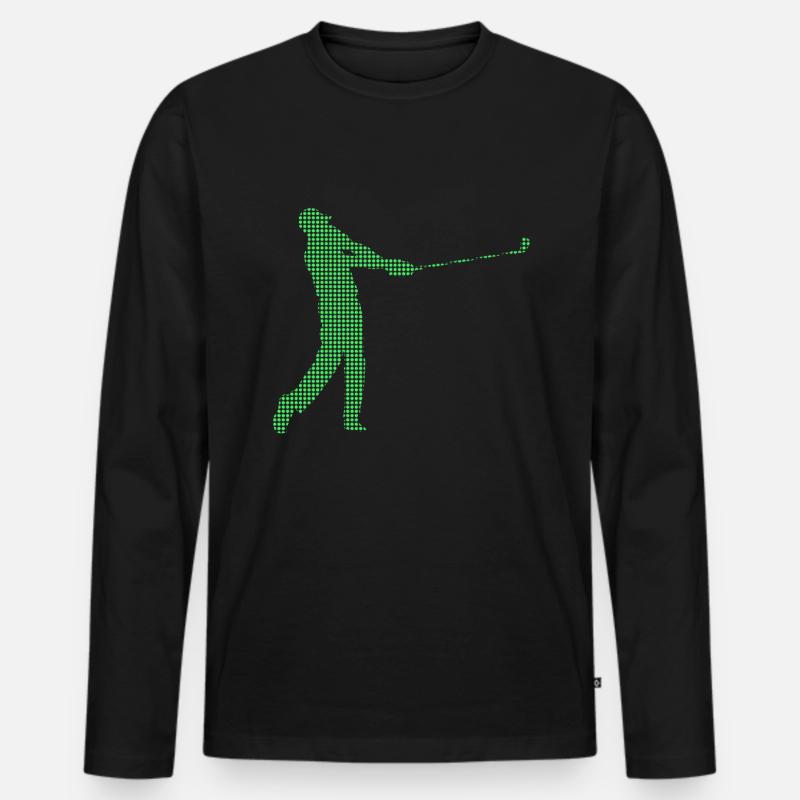 Golf - Männer Premium Bio Langarmshirt - Schwarz