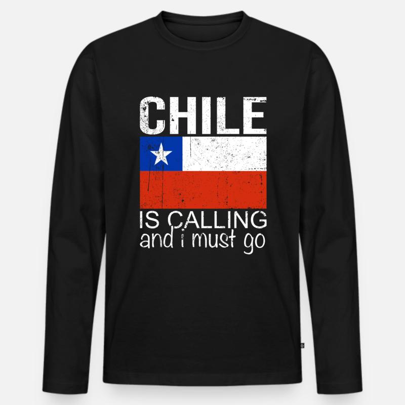Chile Spruch - Männer Premium Bio Langarmshirt - Schwarz