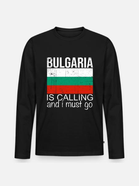 Bulgaria - Men's Premium Organic Long Sleeve Shirt - black