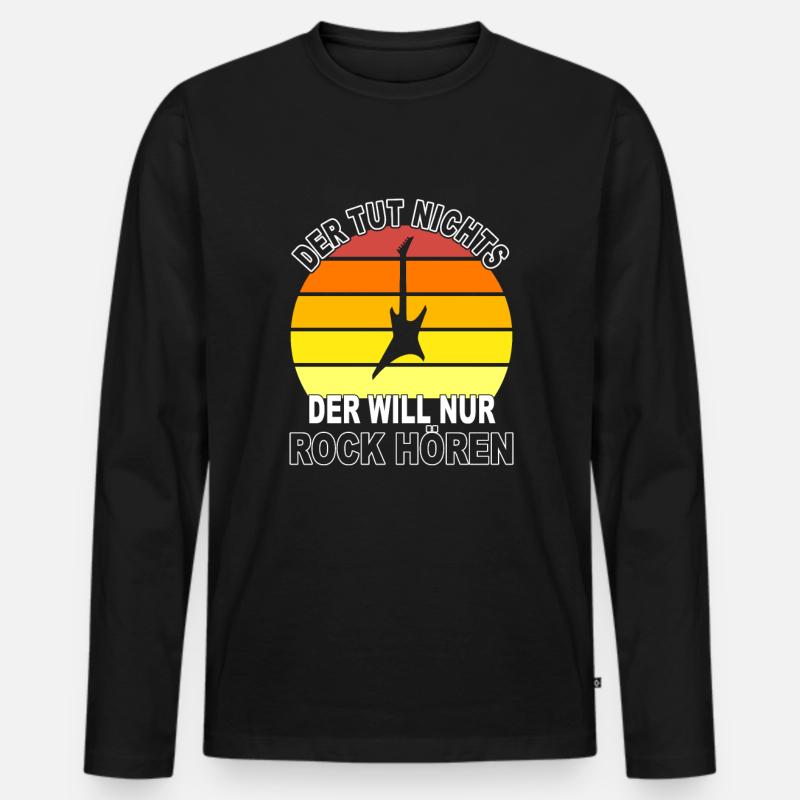 EGitarre Spruch - Männer Premium Bio Langarmshirt - Schwarz