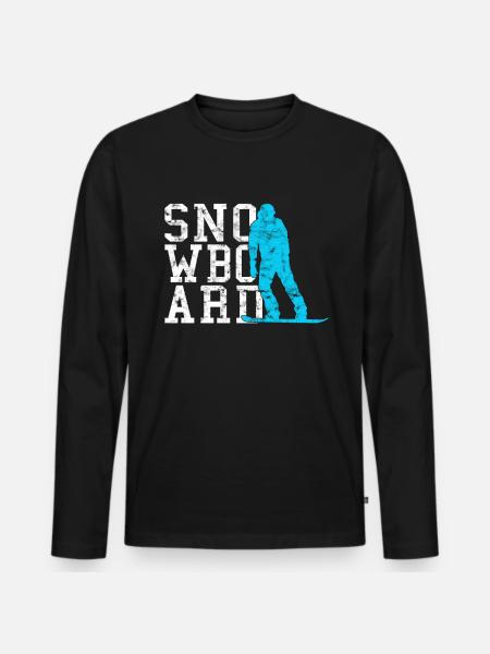 Snowboarding - Männer Premium Bio Langarmshirt - Schwarz