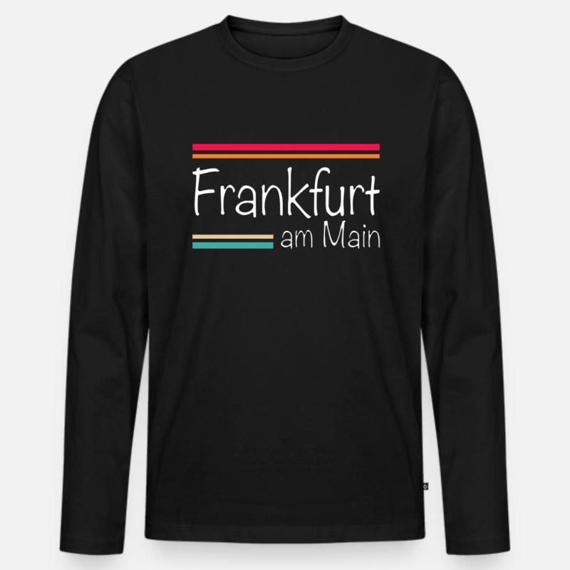 Frankfurt am Main - Männer Premium Bio Langarmshirt - Schwarz