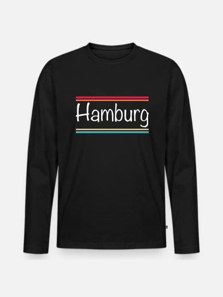 Hambourg - T-shirt manches longues Premium bio Homme - noir