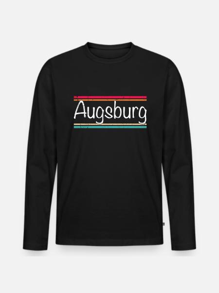 Augsburg - Men's Premium Organic Long Sleeve Shirt - black