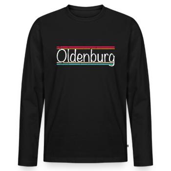Oldenburg - T-shirt manches longues Premium bio Homme - noir - Devant - Nico (187cm)