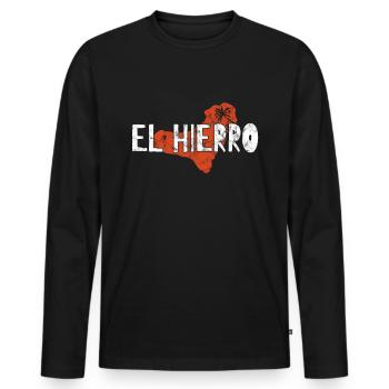 El hierro - Männer Premium Bio Langarmshirt - Schwarz - Vorne - Nico (187cm)
