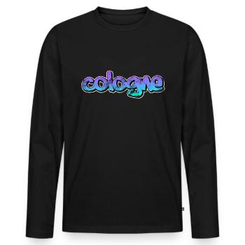 Cologne - T-shirt manches longues Premium bio Homme - noir - Devant - Nico (187cm)