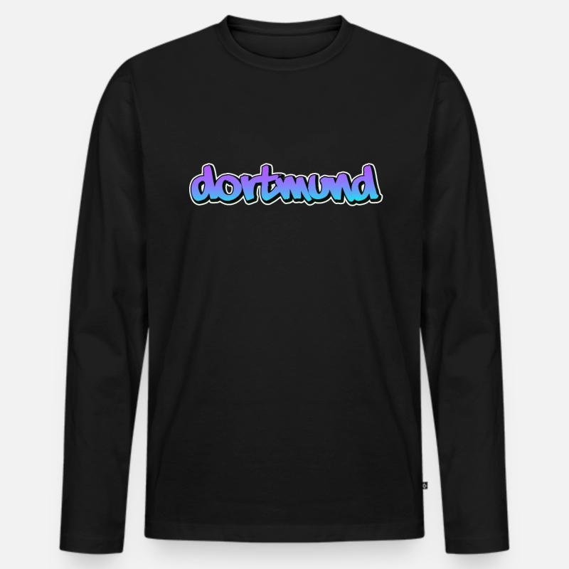 Dortmund - Männer Premium Bio Langarmshirt - Schwarz