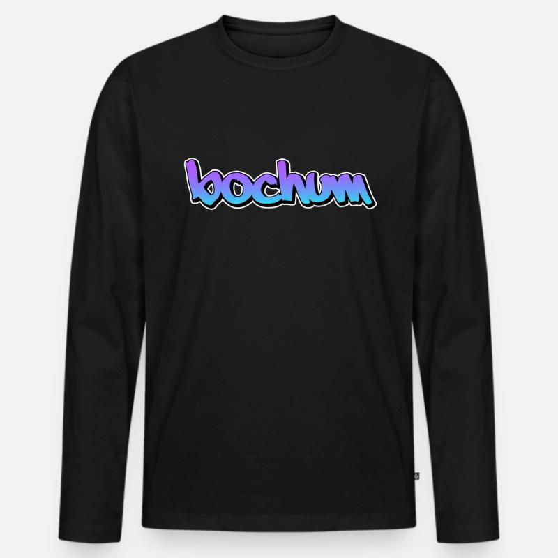 Bochum - Männer Premium Bio Langarmshirt - Schwarz