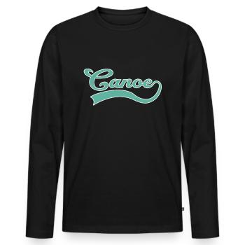 Canoe Canoeing lettering - Men's Premium Organic Long Sleeve Shirt - black - Front - Nico (187cm)