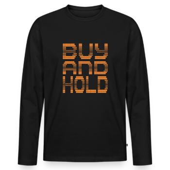 Share Quote - Men's Premium Organic Long Sleeve Shirt - black - Front - Nico (187cm)