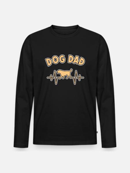 dog dad dogs dad - Men's Premium Organic Long Sleeve Shirt - black