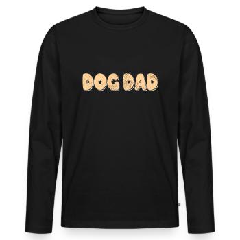 Dogs Papa - Men's Premium Organic Long Sleeve Shirt - black - Front - Nico (187cm)