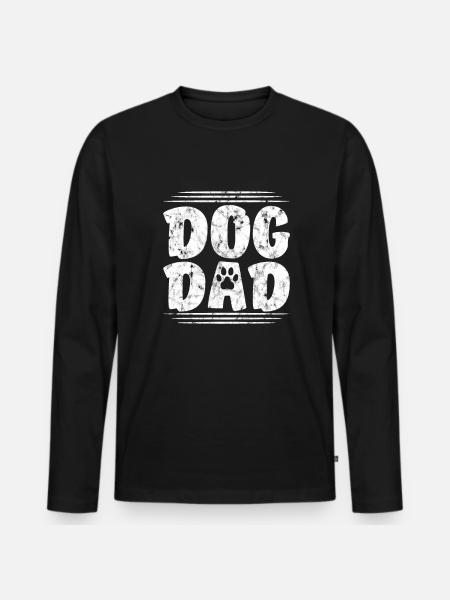 Dogs Papa - Men's Premium Organic Long Sleeve Shirt - black