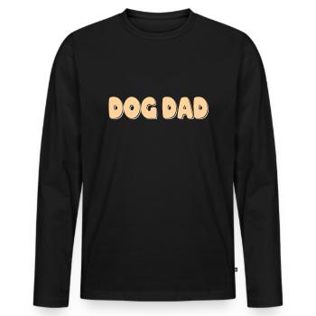 Dogs Papa - Men's Premium Organic Long Sleeve Shirt - black - Front - Nico (187cm)