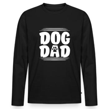 Dogs Papa - Men's Premium Organic Long Sleeve Shirt - black - Front - Nico (187cm)