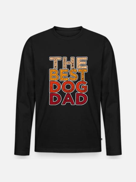best dog daddy retro - Men's Premium Organic Long Sleeve Shirt - black