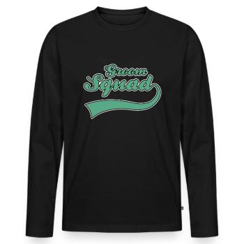 Bräutigam groom JGA - T-shirt manches longues Premium bio Homme - noir - Devant - Nico (187cm)