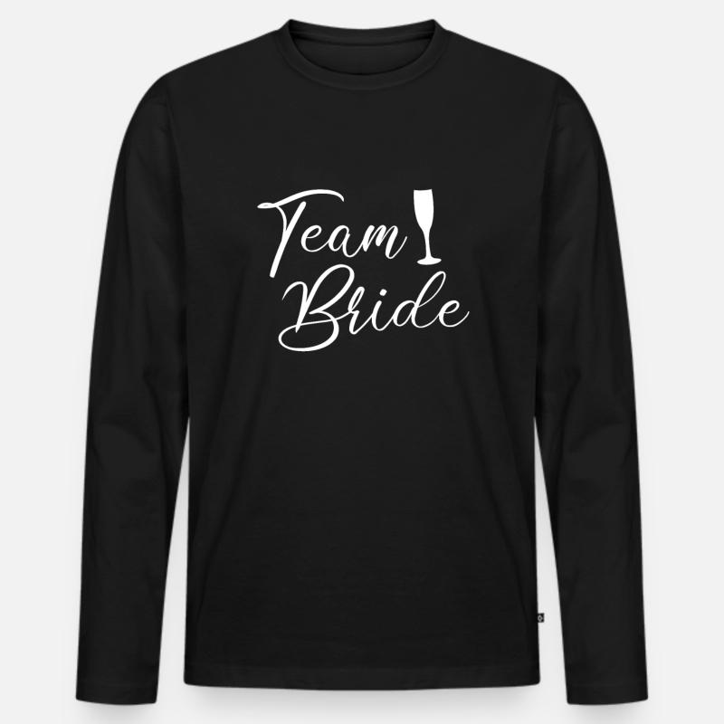 team bride Team Braut - Männer Premium Bio Langarmshirt - Schwarz