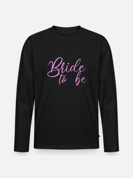 Bridal Wedding Party - Men's Premium Organic Long Sleeve Shirt - black