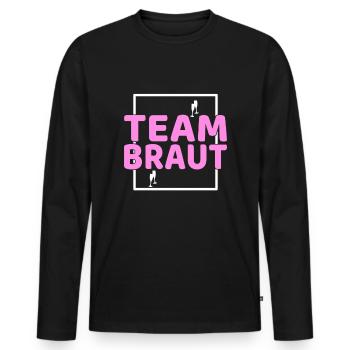 Épouse de l’équipe - T-shirt manches longues Premium bio Homme - noir - Devant - Nico (187cm)