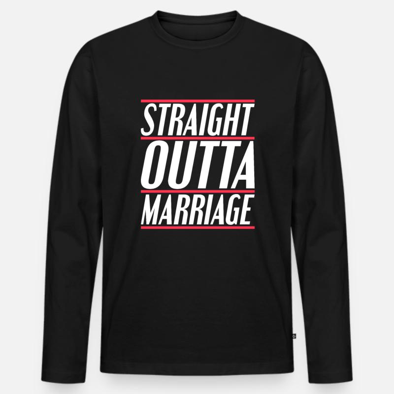 Scheidung Trennung Spruch - Männer Premium Bio Langarmshirt - Schwarz