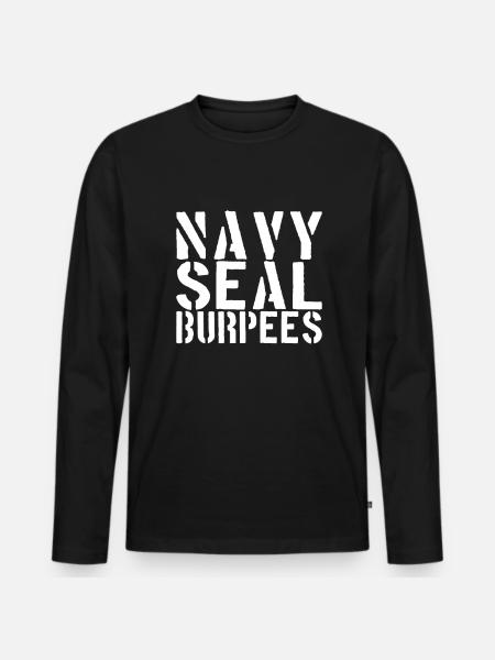 Burpees Shirt - Men's Premium Organic Long Sleeve Shirt - black
