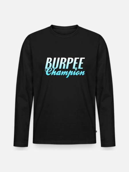 Burpee Champion - Men's Premium Organic Long Sleeve Shirt - black