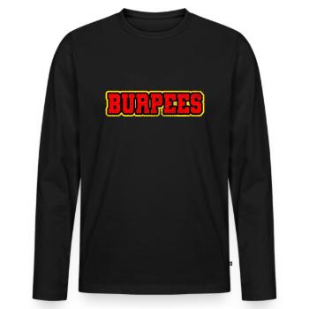 Burpees - Männer Premium Bio Langarmshirt - Schwarz - Vorne - Nico (187cm)