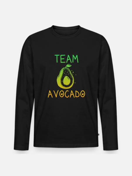 Team Avocado - Men's Premium Organic Long Sleeve Shirt - black