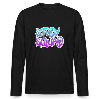 Study Squad - Men's Premium Organic Long Sleeve Shirt - black - Front - Nico (187cm)