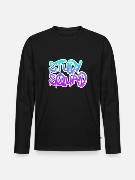 study squad - Männer Premium Bio Langarmshirt - Schwarz