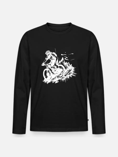 VTT - T-shirt manches longues Premium bio Homme - noir