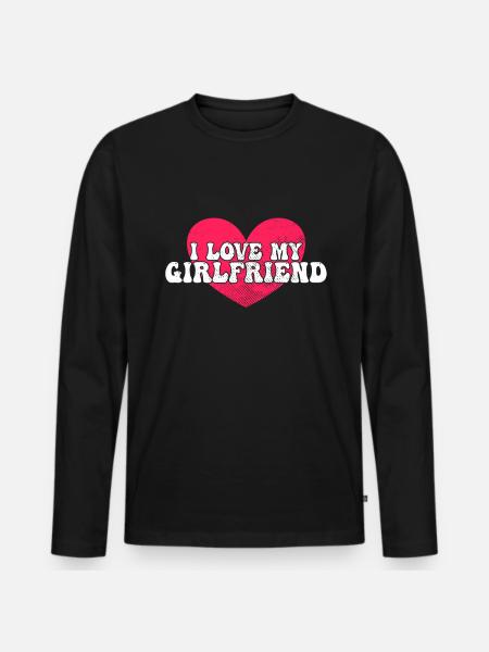 J’aime ma copine - T-shirt manches longues Premium bio Homme - noir