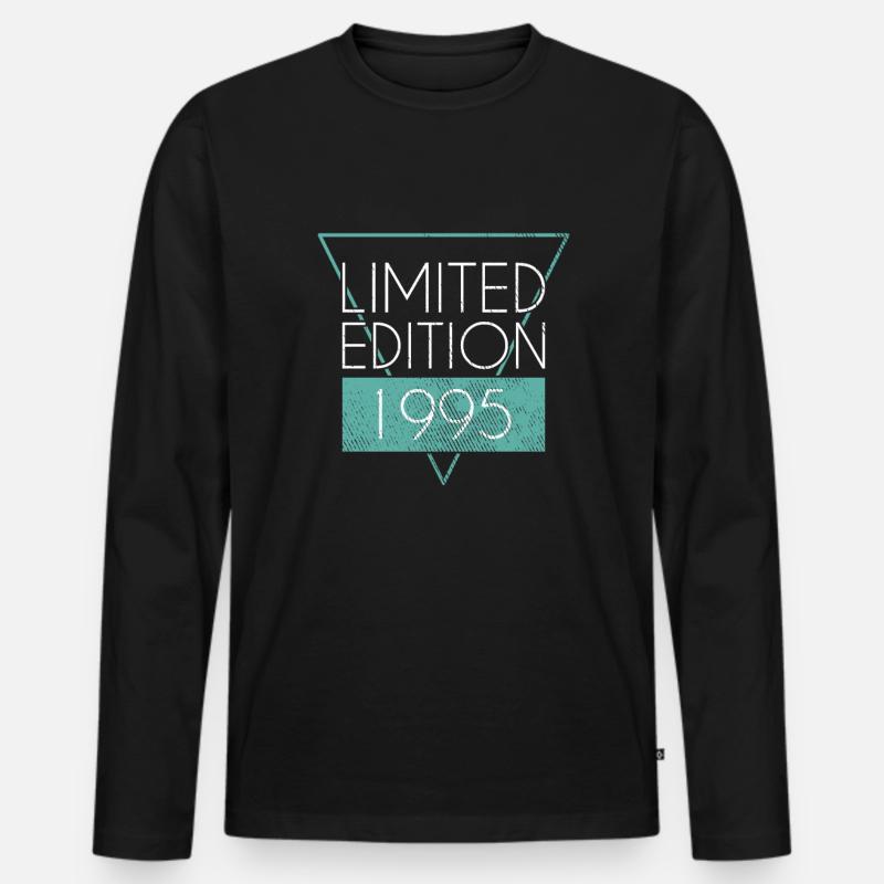 Limited Edition 1995 - Männer Premium Bio Langarmshirt - Schwarz