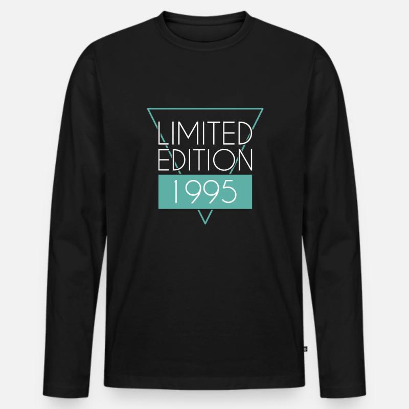 Limited Edition 1995 - Männer Premium Bio Langarmshirt - Schwarz