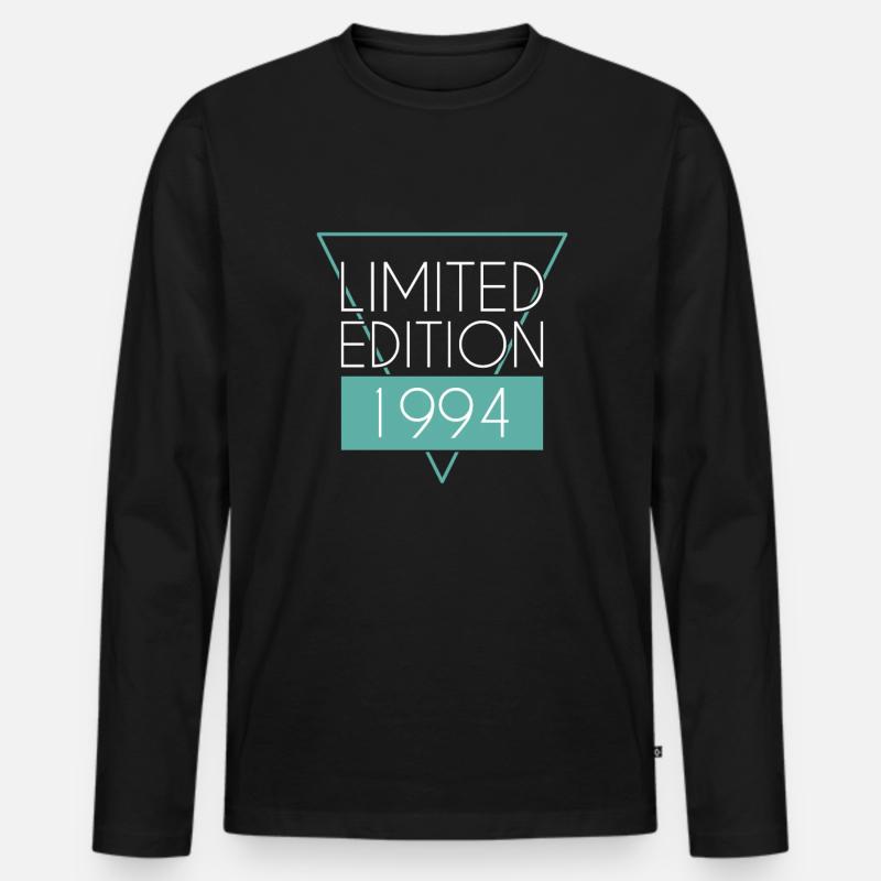 Limited Edition 1994 - Männer Premium Bio Langarmshirt - Schwarz