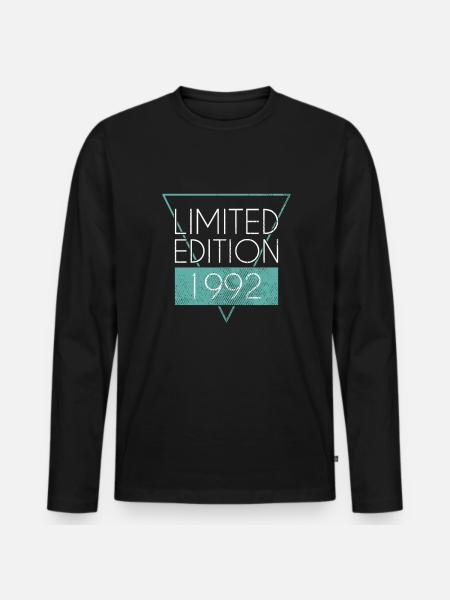 Édition limitée 1992 - T-shirt manches longues Premium bio Homme - noir
