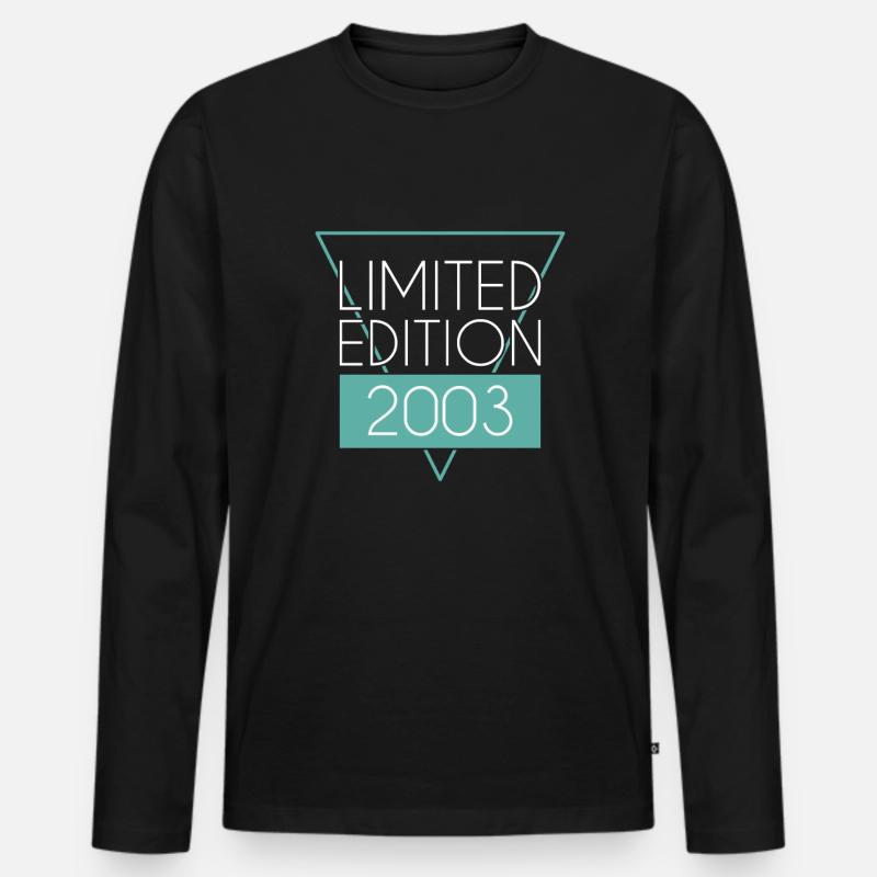Limited Edition 2003 - Männer Premium Bio Langarmshirt - Schwarz