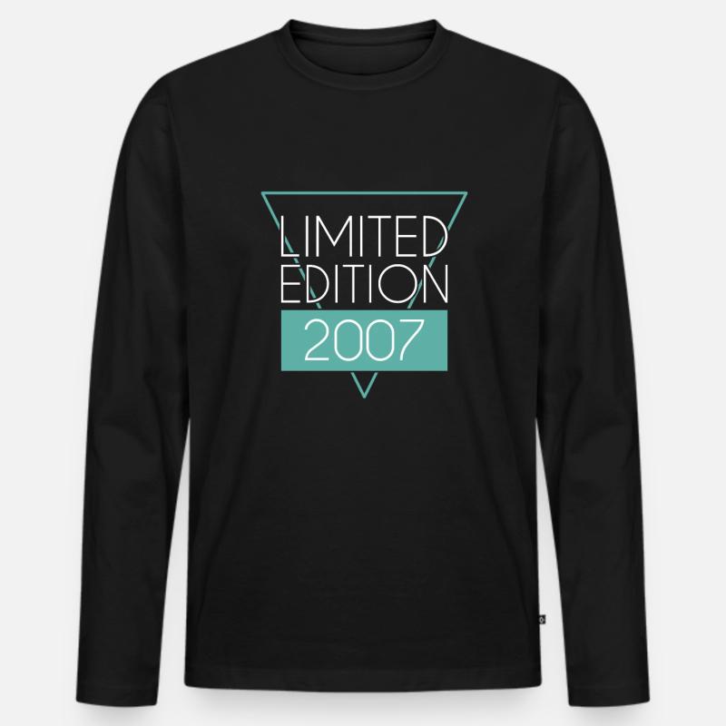 Limited Edition 2007 - Männer Premium Bio Langarmshirt - Schwarz