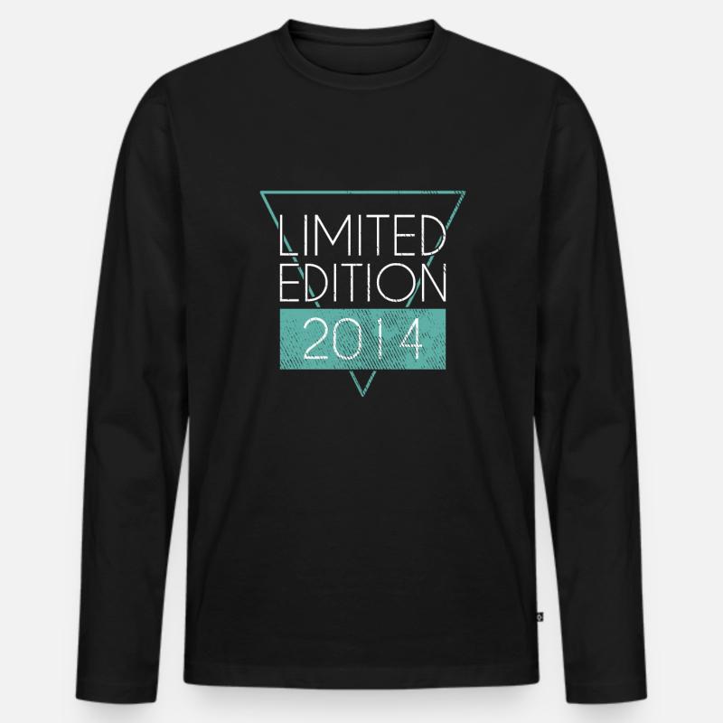 Limited Edition 2014 - Männer Premium Bio Langarmshirt - Schwarz