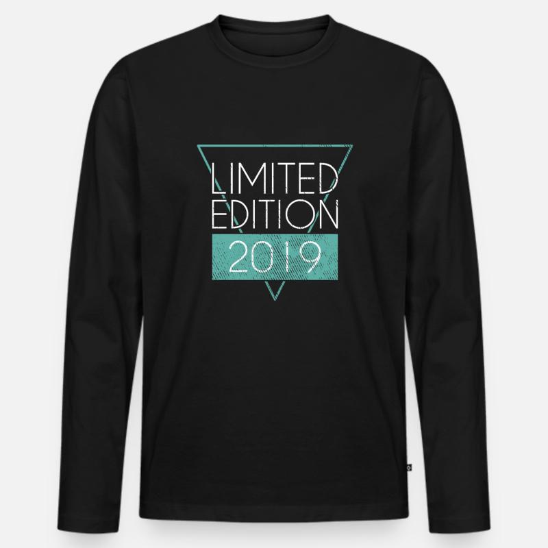 Limited Edition 2019 - Männer Premium Bio Langarmshirt - Schwarz